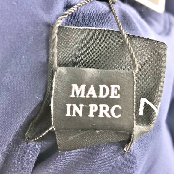 SHANI V-Neck Ruffle Georgette Flutter-Sleeve Gown Size 16 Navy Blue Chiffon NWT - Picture 11 of 13